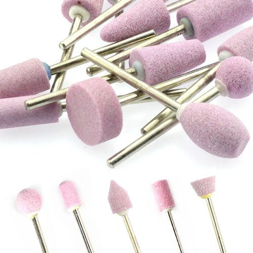 1PCS Pink Ceramic Removal Designs Electric Machine Drill Grinding Stone Cuticle Clean for Nail Drill Manicure 11 Type Bit CH323