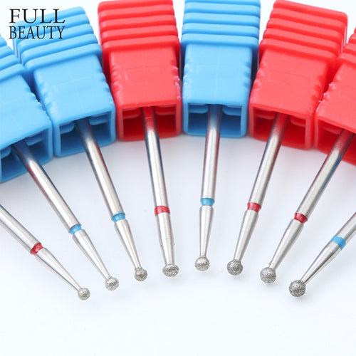 1pcs 8 Size Spherical  Rotary Burr Nail Drill Manicure Diamond for Cuticle Remove Files Nail Art Milling Bit Accessory CH23-30