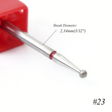 Load image into Gallery viewer, 1pcs 8 Size Spherical  Rotary Burr Nail Drill Manicure Diamond for Cuticle Remove Files Nail Art Milling Bit Accessory CH23-30